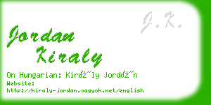 jordan kiraly business card